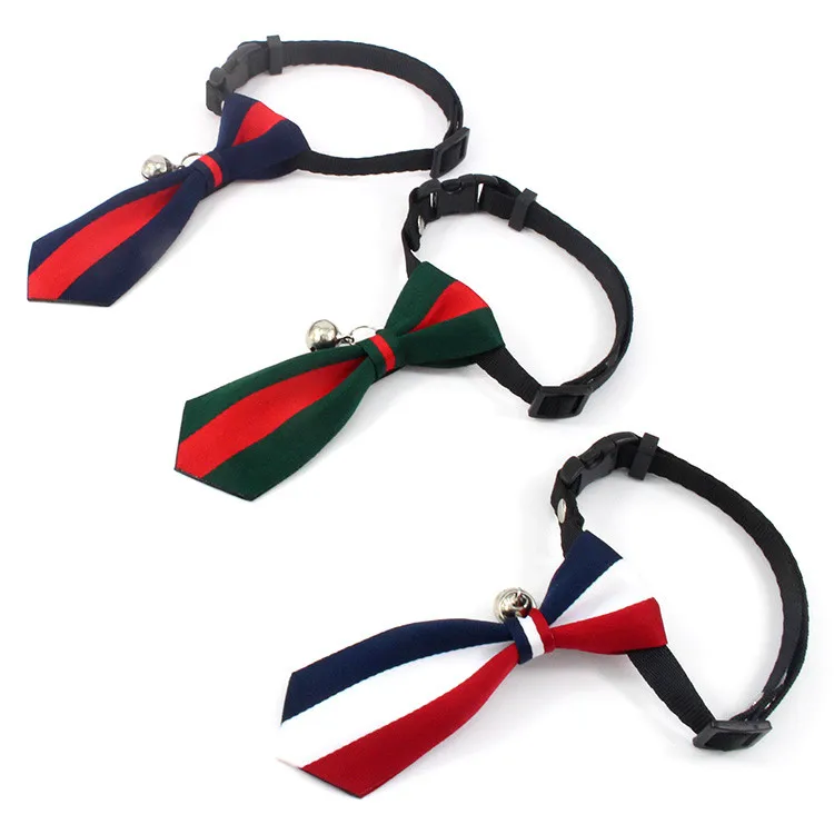 

Classic Design British Red white blueRetro Bell Collar Chihuahua Teddy Pug Bulldog Puppy Accessories Pet Collar Cat Dog Bow Tie