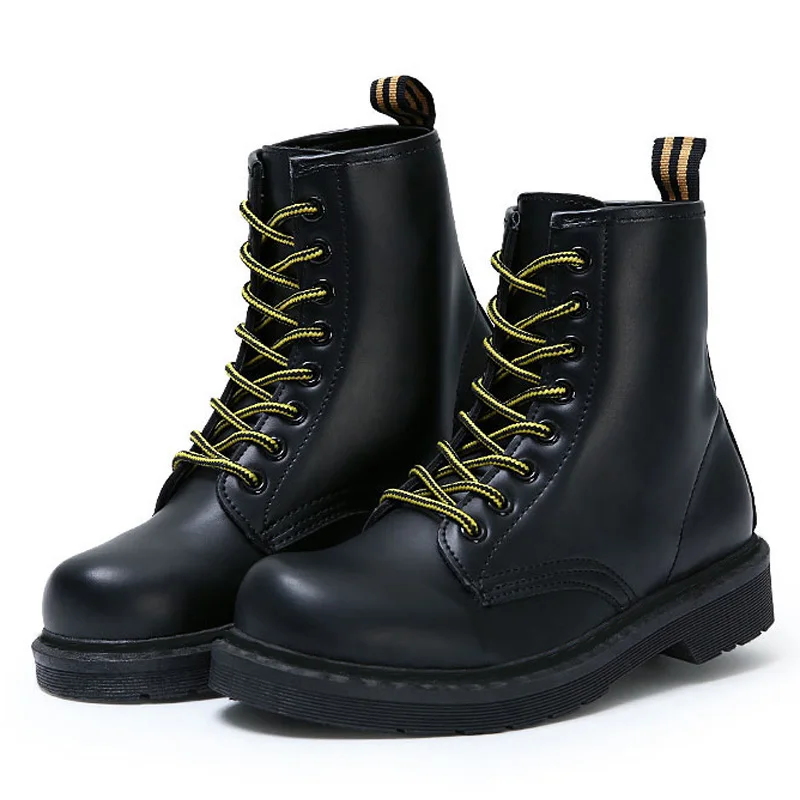 

Women Shoes Leather Ankle Boots Female Winter Warm Plush Fur Snow Boots Soft Bottom Rubber Flats Martin Boots Mujer Booties Plus