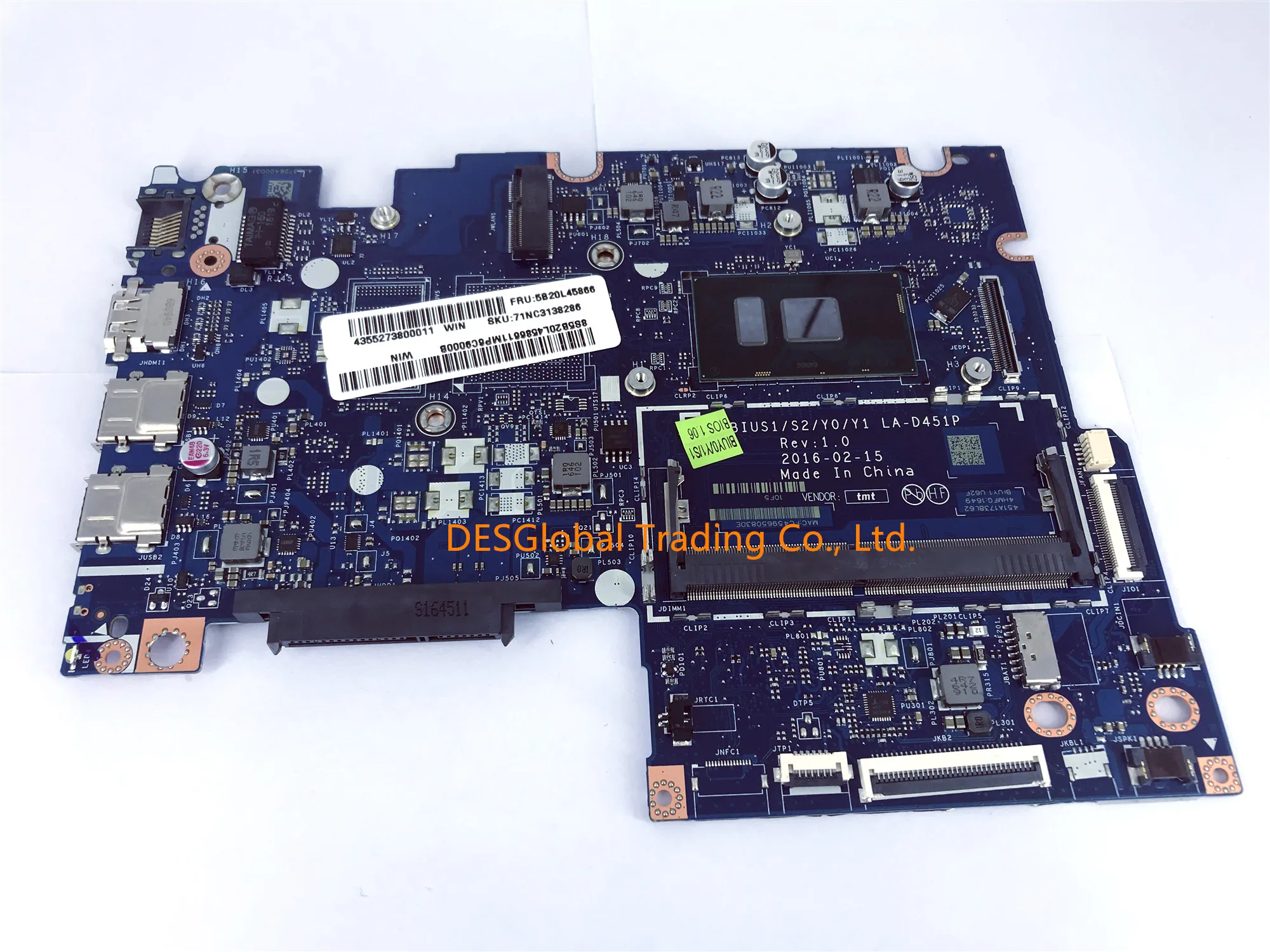 Very best For Lenovo YOGA 510S-14ISK 310s-14isk 510-14ISK Laptop Motherboard FLEX 4-1470 Mainboard LA-D451P I