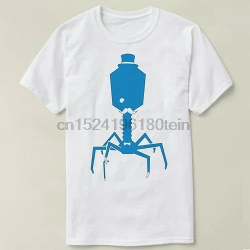 Биология Bacterio SIR Phage футболка с коротким рукавом хлопковая для женщин и мужчин |