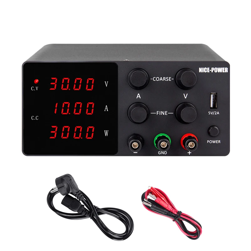 4 разрядный Дисплей 30V 10A Переключение DC лаборатории Питание лаборатория