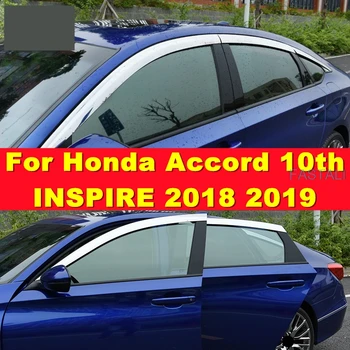 

For Honda Accord 10th INSPIRE 2018 2019 Electroplating rain visor window rain eyebrow decoration bright strip car accessories