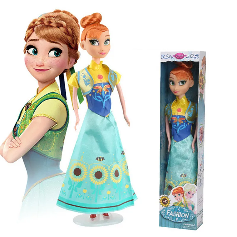 Muñecas de alta calidad para niñas, juguetes de Elsa de 30cm, ropa de muñecas de princesa Anna y Elsa para niños