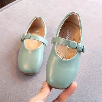 

Children PU Leather Shoes Autumn Students Girls Big Children's Princess Peas Baby Shoes for 3M-9T
