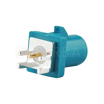 

Superbat 10 Pcs Free Shipping Fakra Plug Male End Launch PCB mount Waterblue Neutral Code connector