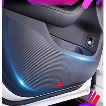 

For Volkswagen VW Touran L 2018 Carbon Fiber Sticker Car Door Interior Anti Kick Dust-Proof Pad Film Protection Accessories