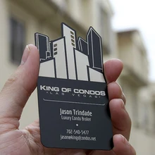 Матовая черная, лазерная обработка металлических визиток