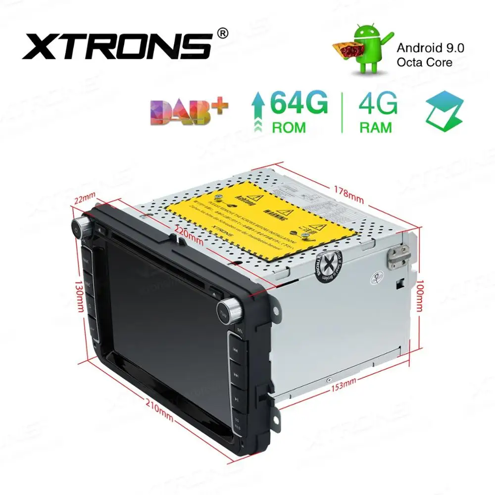 Perfect 8" Android 9.0 OS Car DVD Multimedia Navigation GPS Radio for Skoda Fabia 2004-2014 & Fabia Combi 2008-2014 & Roomster 2003-2015 5