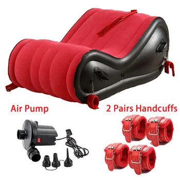 New Sex Love Sofa Inflatable Sex Pliow Bed Chair for Couples SM Bondage Gear Handcuffs Sex Game BDSM Strap-on Toys Sex Furniture 1