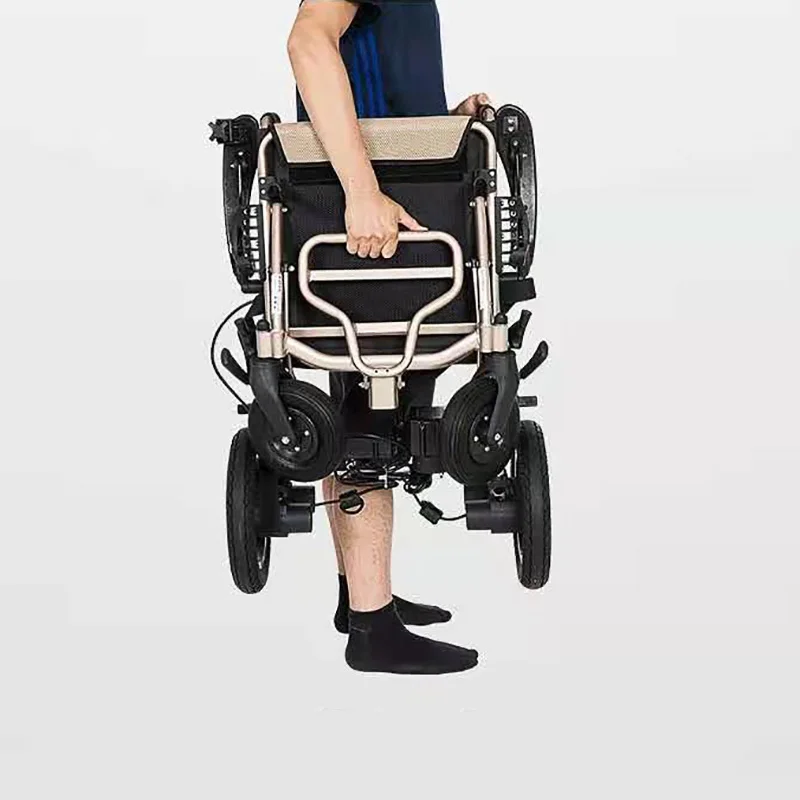 Motorized Wheelchair Electric Wheelchair Folding Portable Elderly Disabled Walkers Get On The Plane Lithium Battery Wheelchair