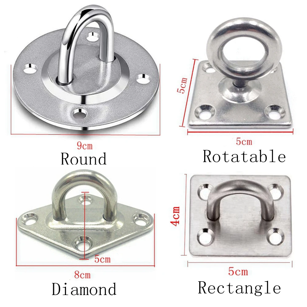 304 Stainless Steel Suspension Bracket Hammock Mount Ceiling Hook Anchor Hanger For Gym Training Aerial Yoga Sex Swing Hanging