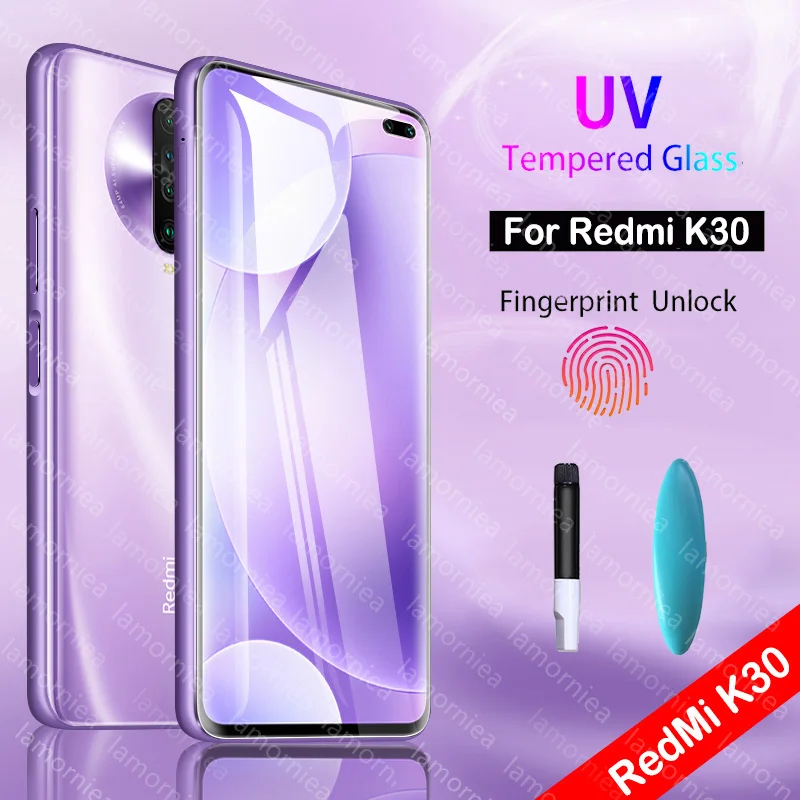 Жидкое УФ-стекло для Xiaomi Redmi K30 K20 Pro Защитная пленка экрана CC9 Mi Note 10 Huawei P30 |