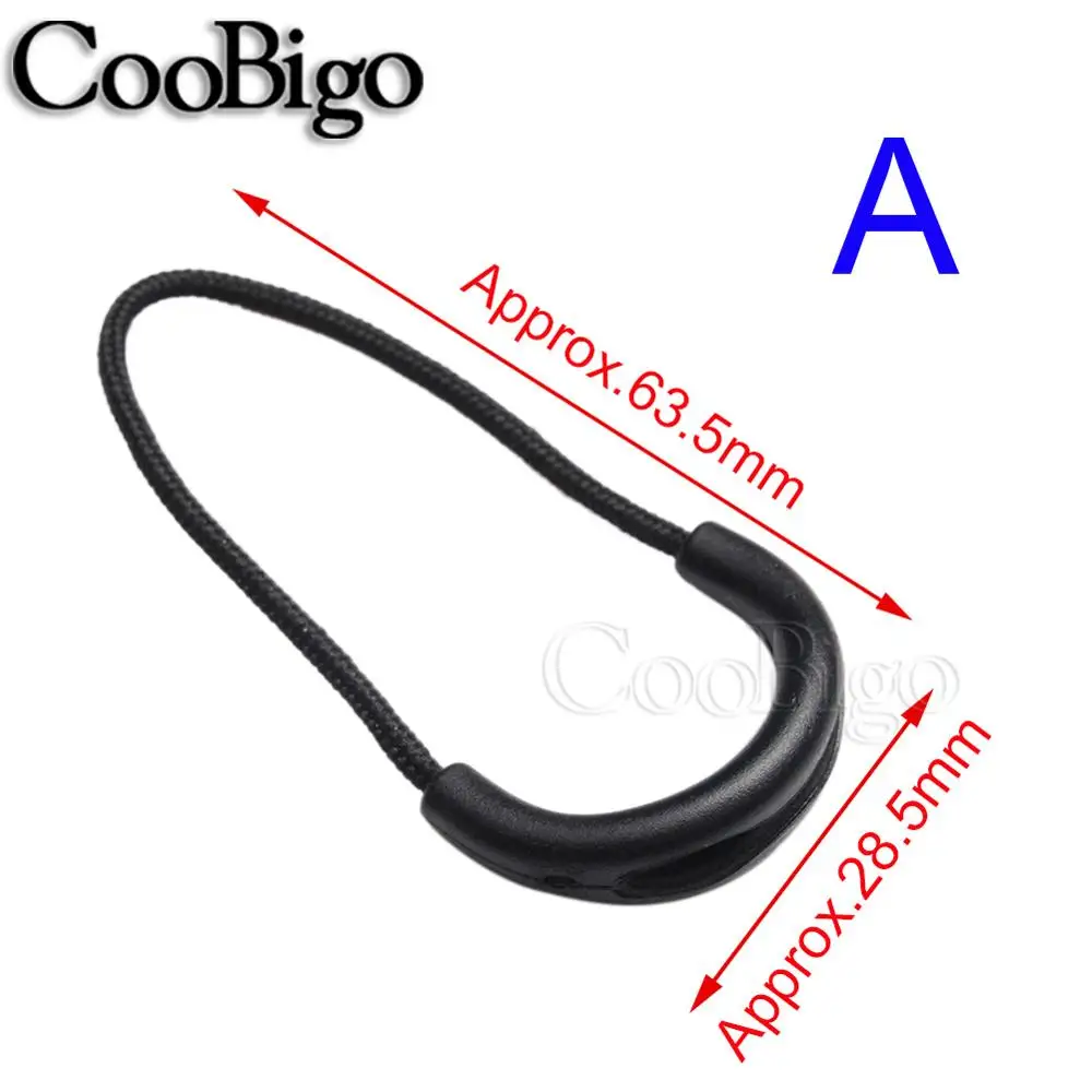 Style A 50 шт. пластик черный Мульти Стиль молния Тянет Шнур Концы Ремень Лариат для наружного рюкзака одежда мешок DIY молнии запчасти - Цвет: Style A