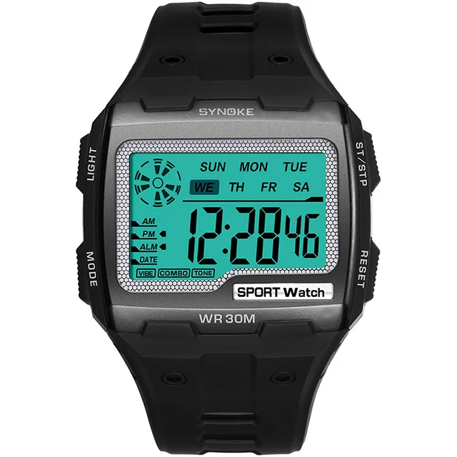 Men's Digital Watch Men Sports Wristwatch LED Dual Time Pedometer Alarm Clock 50M Waterproof Military Watches Relogios Masculino 