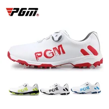 PGM модная обувь для гольфа мужские кожаные водонепроницаемые кроссовки анти-сайдеслип автоматические шнурки мягкие удобные дышащие спортивная мужская обувь