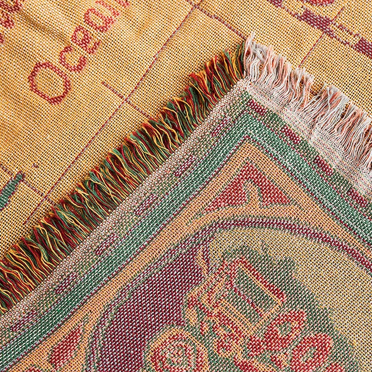 Карта мира хлопок богемный плед одеяло многофункциональный диван декоративный чехол для пианино гобелен Cobertor одеяло с кисточками