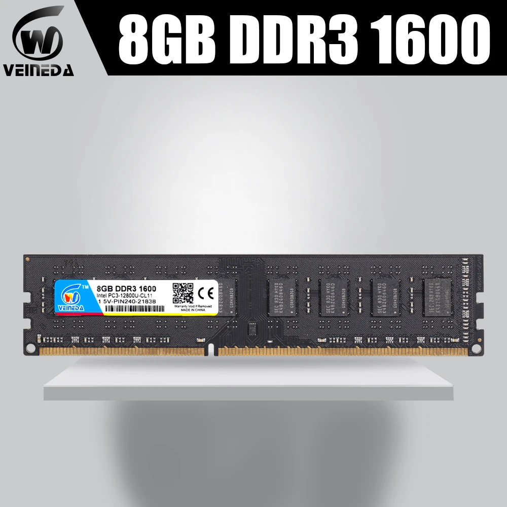Veineda 2 ГБ 4 8 ddr3 ПК Память Ram Memoria модуль компьютер настольный ram память 1066 1333 1600 МГц