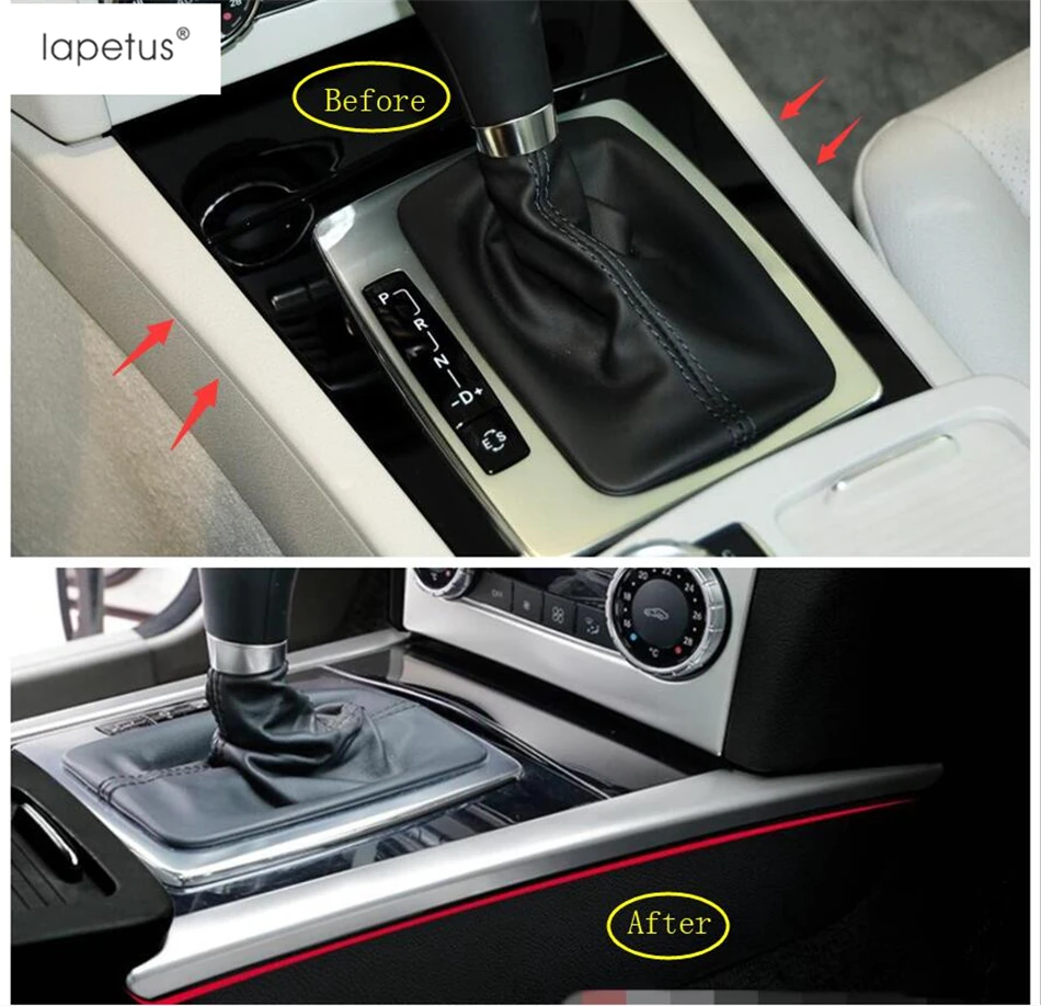 Lapetus аксессуары для Mercedes Benz C CLASS W204 Седан 2011 2012 2013 киоски коробка переключения передач украшения полосы крышка комплект отделка