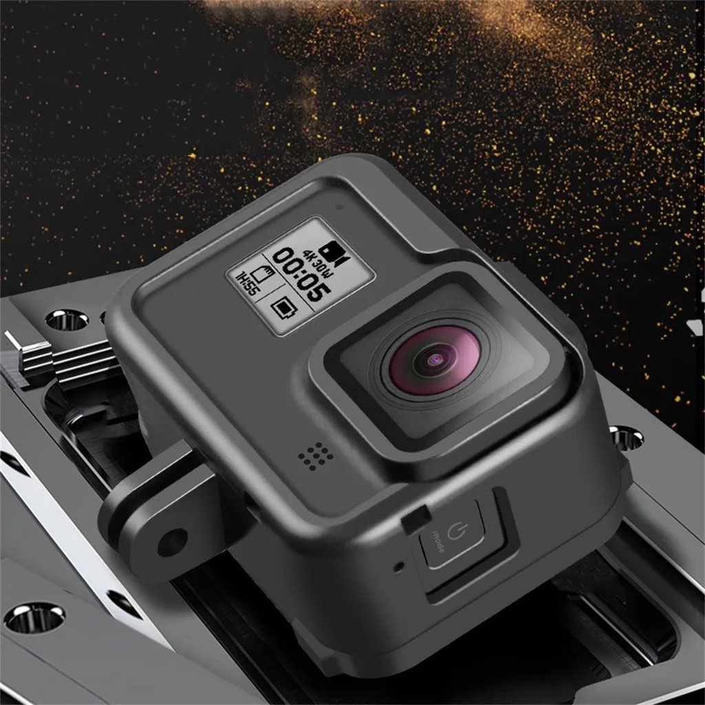 Для Gopro 8 аксессуары мягкий силиконовый корпус защитный чехол для объектива Черный подводный водонепроницаемый чехол для камеры Дайвинг Корпус