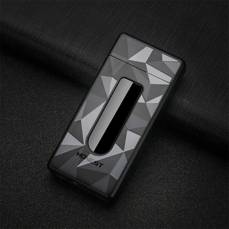 Электрический прикуриватель со светодиодным дисплеем USB зарядка прикуривателя ветрозащитный дуги плазменные зажигалки гаджеты для мужчин - Цвет: 2