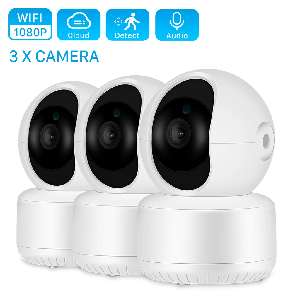 ANBIUX 1080P Wi Fi IP камера облачная P2P аудио видеонаблюдения беспроводная сигнализация