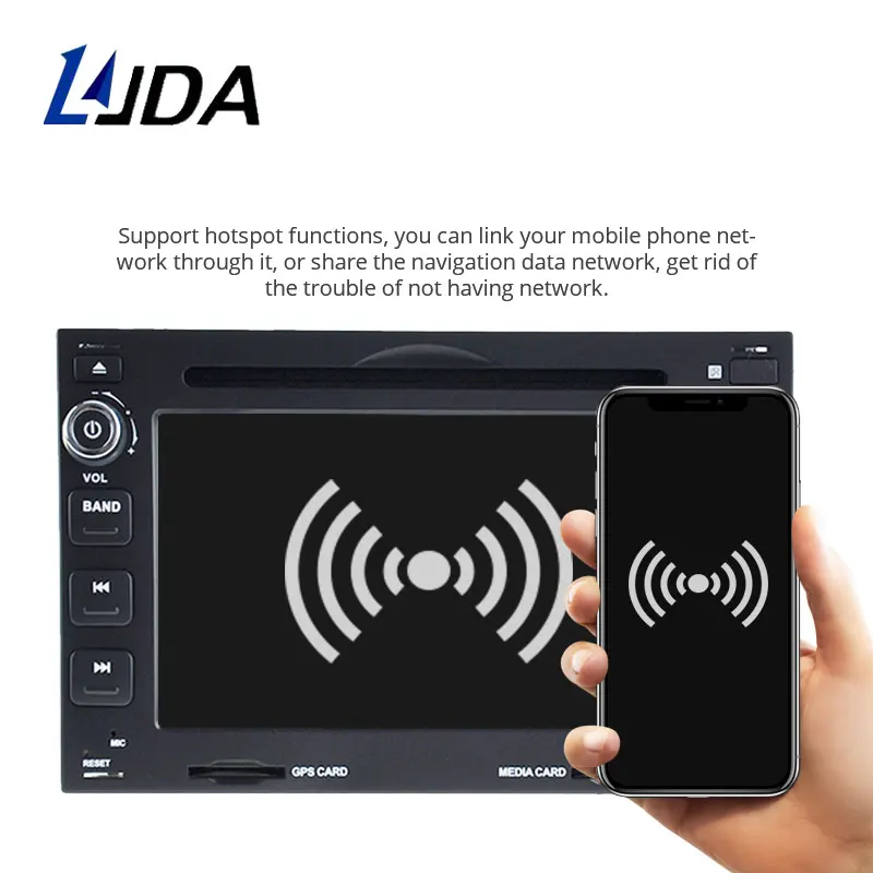 Flash Deal LJDA Android 9.0 Car DVD Player For VW Volkswagen GOLF POLO TRANSPORTER Passat b5 Multimedia Stereo 2 Din Car Radio DSP 4G+64G 2