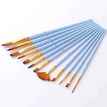 

12pcs/set Art Fine Detail Paint Brushes Set Oil Acrylic Watercolour Painting Brushes Gouache Painting Drawing Art Supply