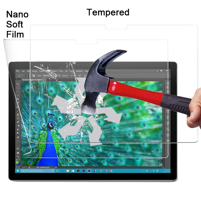 

Explosion-proof Nano soft film For Microsoft surface Book 2 13.5 13 inch with cleaning cloth waterproof screen protector films