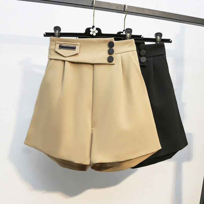 

BETHQUENOY Plus Size Clothes Woman Shorts Feminino Spodenki Damskie Winter Black Short Femme Pantalones Cortos De Mujer 2020