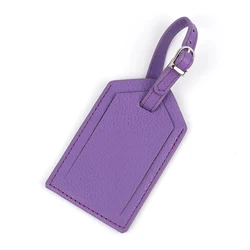 Personalized Travel Luggage ID Tag with Address Holder (Purple)