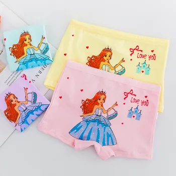 

1PC New Style Children's Underwear Pure Cotton Boxer Girls' Underwear Boxer Cartoon Boxer Girls' Boxer Safety Pants