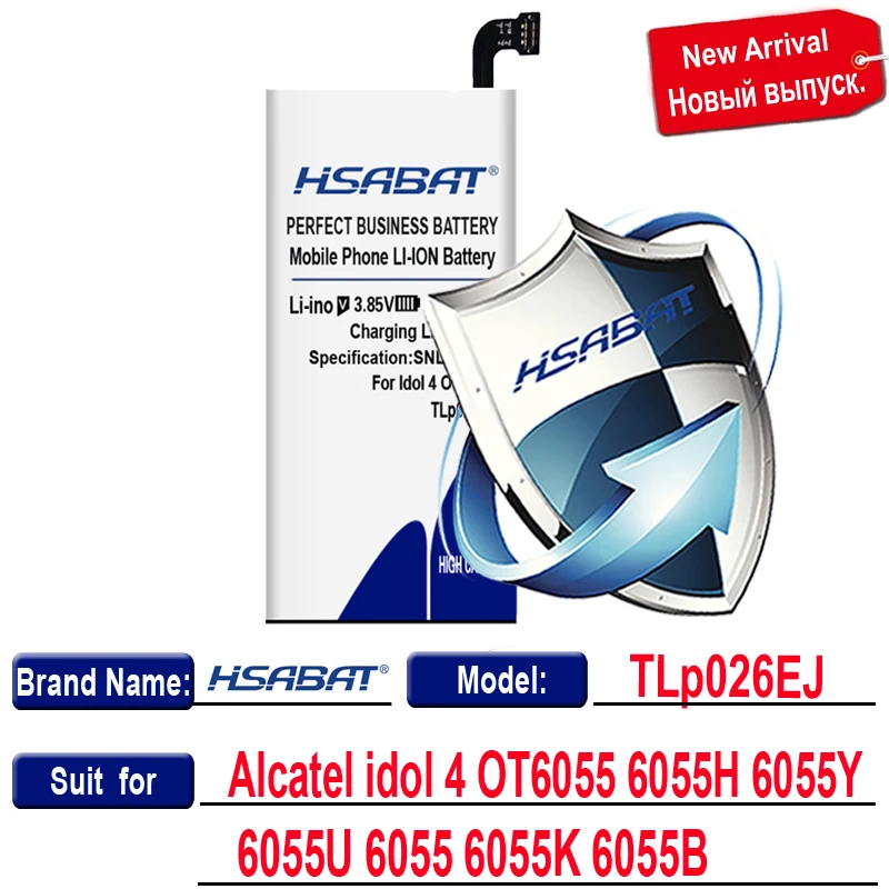 HSABAT 3700 мА/ч, TLp026EJ Батарея для Alcatel idol 4 OT6055 6055H 6055Y 6055U 6055 6055K 6055B
