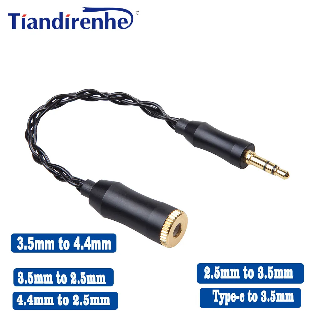 

4.4mm Female to 2.5 Or 3.5 type-c Balanced Audio Earphone Headphone Transfer Wire Audio Cable for SONY DMPZ1 ZX300A A-35 PHA2A