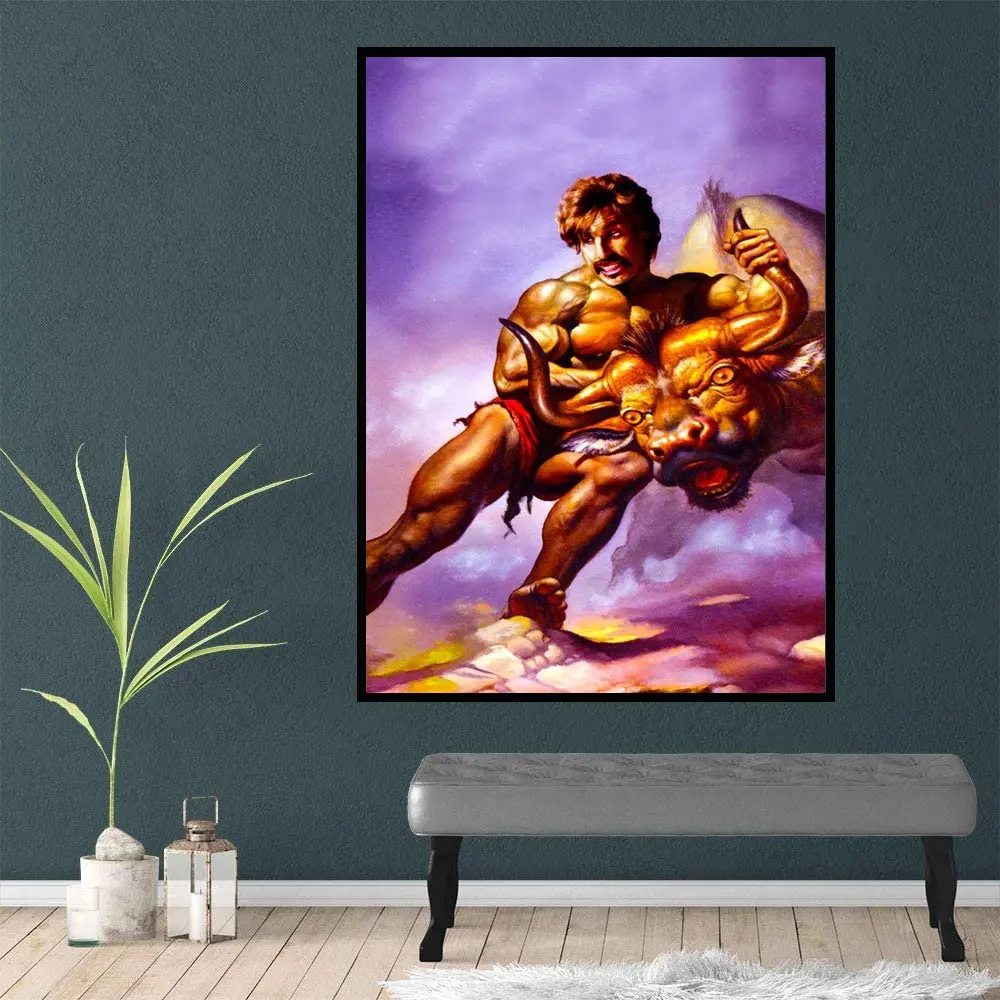 Dodgeball Painting Abstract Poster Nordic Canvas Print Wall Art