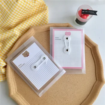 

Ins Simple Style Transparent Folder PP Waterproof File Bag Student Notebook Hand Book pencil document Arrange Storage Stationery