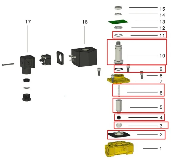 Valve Parts for PW-25 FKM seal