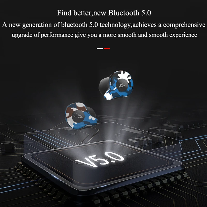 V5.0 Bluetooth стереонаушники TWS True беспроводные наушники IPX5 водонепроницаемые спортивные наушники с power Bank для всех телефонов громкой связи