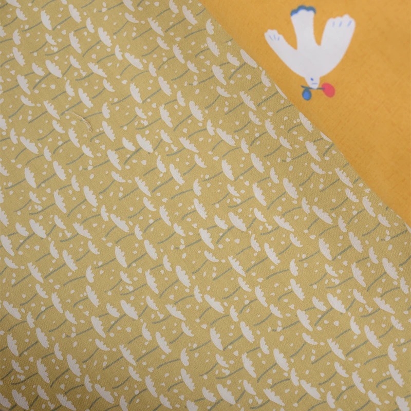 50x235 см желтый цветочный голубь мира хлопок, твиловый материал листа Стёганое одеяло крышка Подушка Чехол с тканевой подкладкой ткань дом текстиль 260 г/м