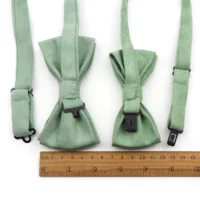 Nowe Macarons jednokolorowe muszka dla mężczyzn Super miękkie zamszowe klasyczne koszule Bowtie Bowknot dorosłe dziecko motyl Cravats na ślub 5