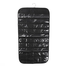  Simple Hot Hanging Storage Necklace Ring Earring Jewelry Organizer 80 Pockets Double Sided Holder Wardrobe Display Large Bag 