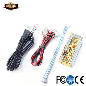

12 Set / Lot Zero Delay Arcade USB Encoder PC To Joystick Push Buttons Wire Cables For MAME Fight Stick Control Module Board