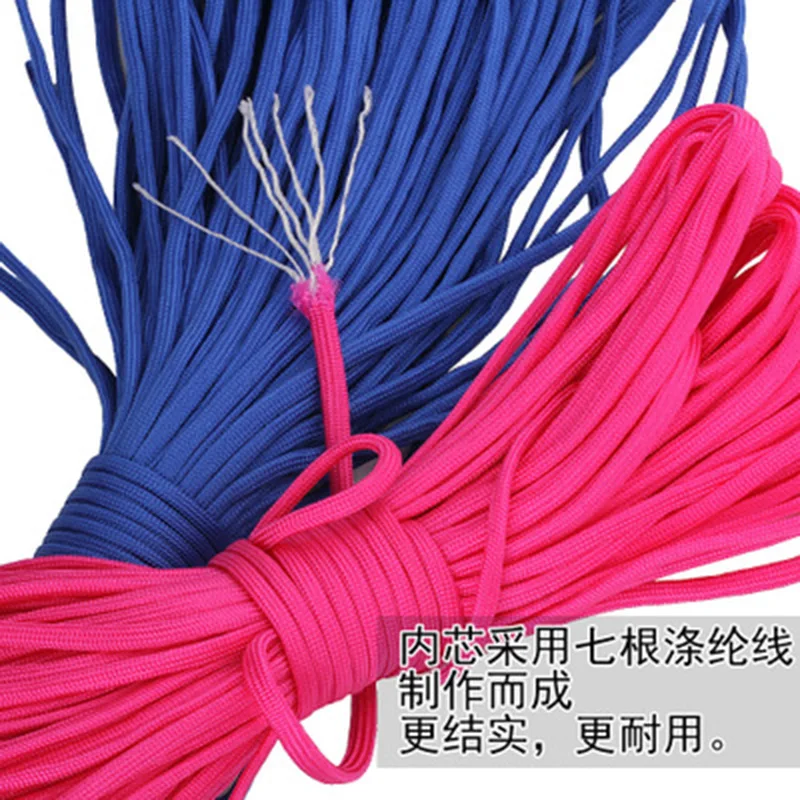 12 Colors Paracord 5mm 31/100m 7 Stand Cores Paracord Rope For Outdoor rope lifeline camping tent braided rope bracelet rope