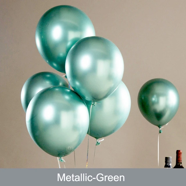 Green Metallic 50~ 100 шт./пакет 10in латексных воздушных шаров с 33 Цвета надувные свадебные украшения воздушный шар с надписью "Happy Birthday" Вечерние материалы воздушных шаров - Цвет: Green Metallic