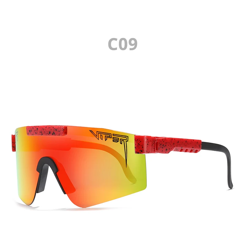 Оригинальные спортивные очки Pit Viper google TR90, поляризационные солнцезащитные очки для мужчин/женщин, ветрозащитные очки, УФ зеркальные линзы - Цвет линз: C9