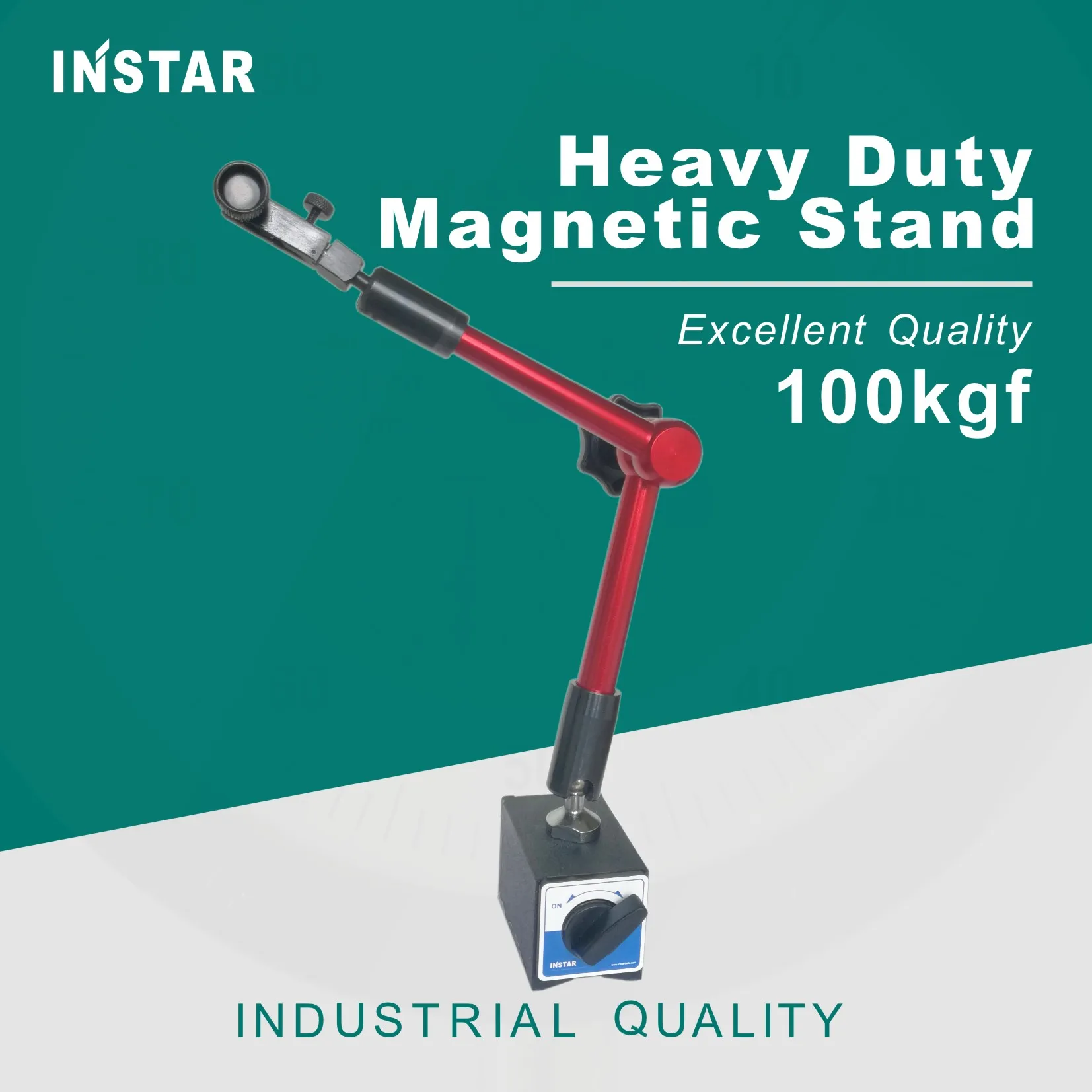 

INSTAR Magnetic Stand Heavy Duty 100kgf for Dial Indicator Gauge Universal Magnetic Base 3 Joint Adjustable Stand Holder