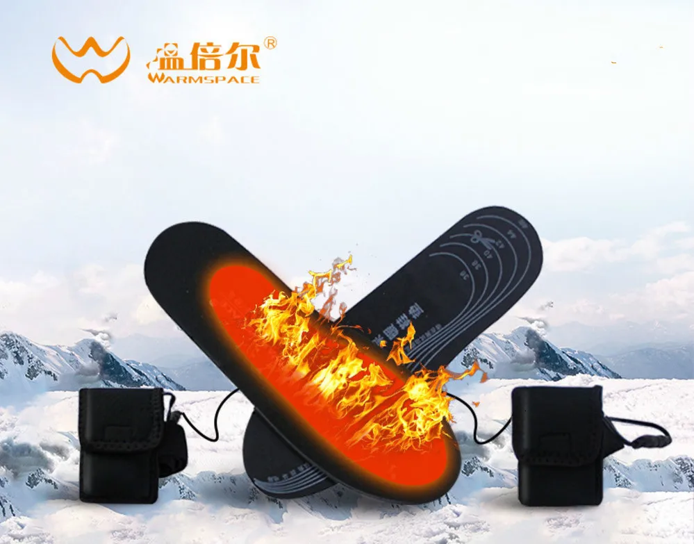Стельки с электрическим подогревом, Usb зарядка, теплая обувь, подкладка для улицы, зима, сохраняет тепло, 6 часов, дышащие спортивные стельки с подогревом
