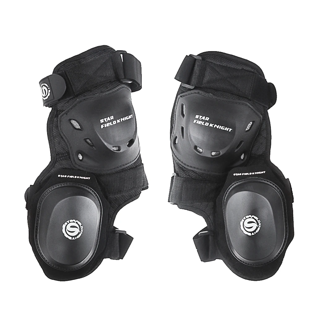 Motorcycle ATV Motocross Comfort Knee Shin Guard Pad Protection for Motorbike Mountain Biking Bicycle (Black)