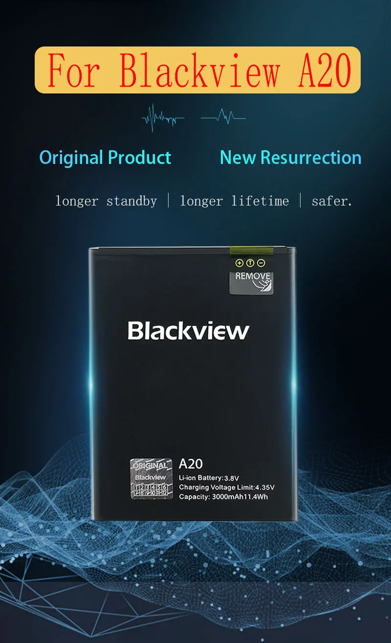 100% NEW Original A 20 3000mAh Battery For Blackview A20 Phone Fast delivery Replacement + Tracking Number portable phone charger