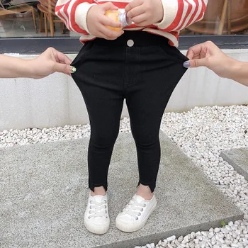 

Baby Girl Pants 2019 Autumn Winter Fashion New Toddler Girl Casual Pencil Pants Kids Black Thin Warm Trousers Baby Girl Leggings