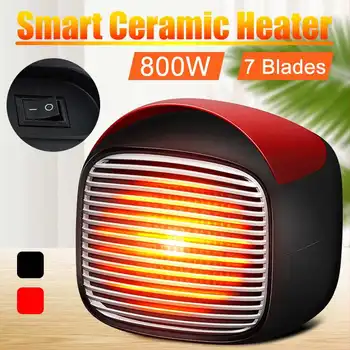 

800w Mini Portable Electric Heater Desktop Heating Warm Air Fan Home Office Wall Handy Air Heater Radiator Warmer Fan